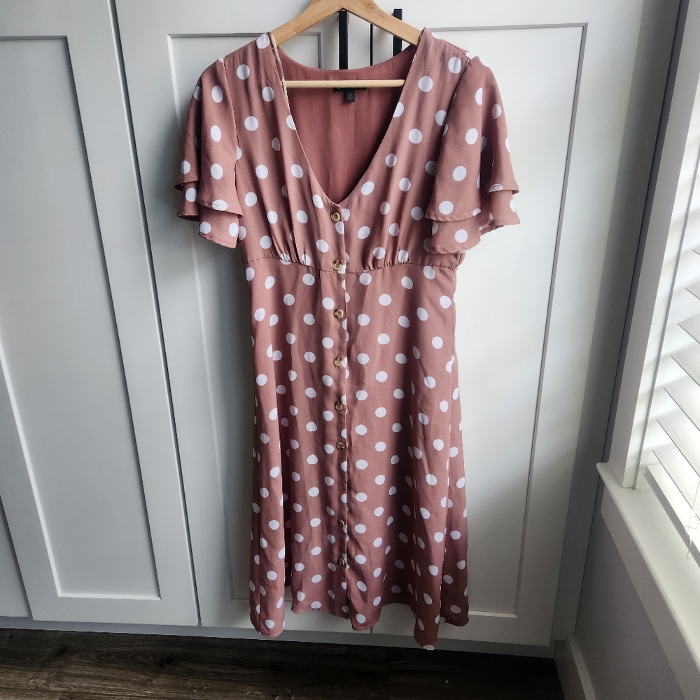 Lily Black Polka Dot Midi Dress Retro Small